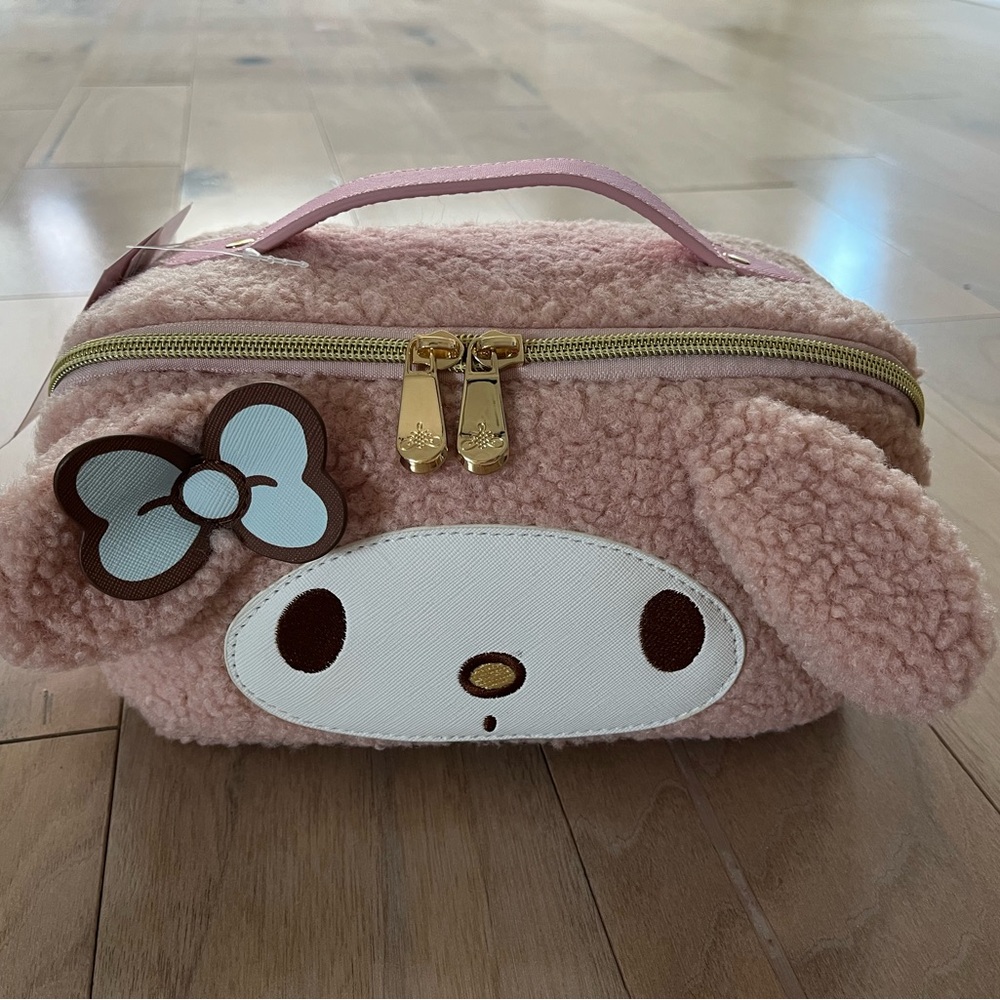 Impressions Pink Plush Makeup Bag with Character Design
